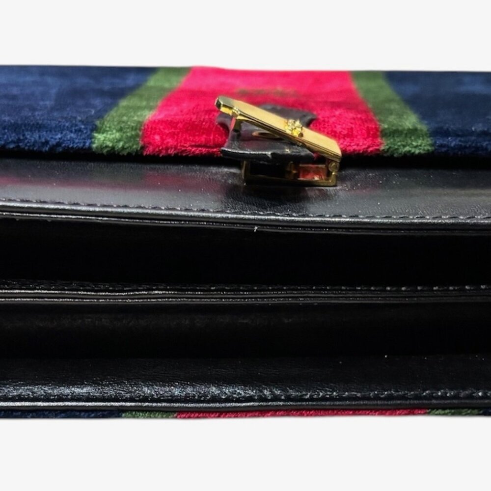 Roberta di Camerino Multicolored Velvet & Leather Shoulder Bag - Picture 6 of 9
